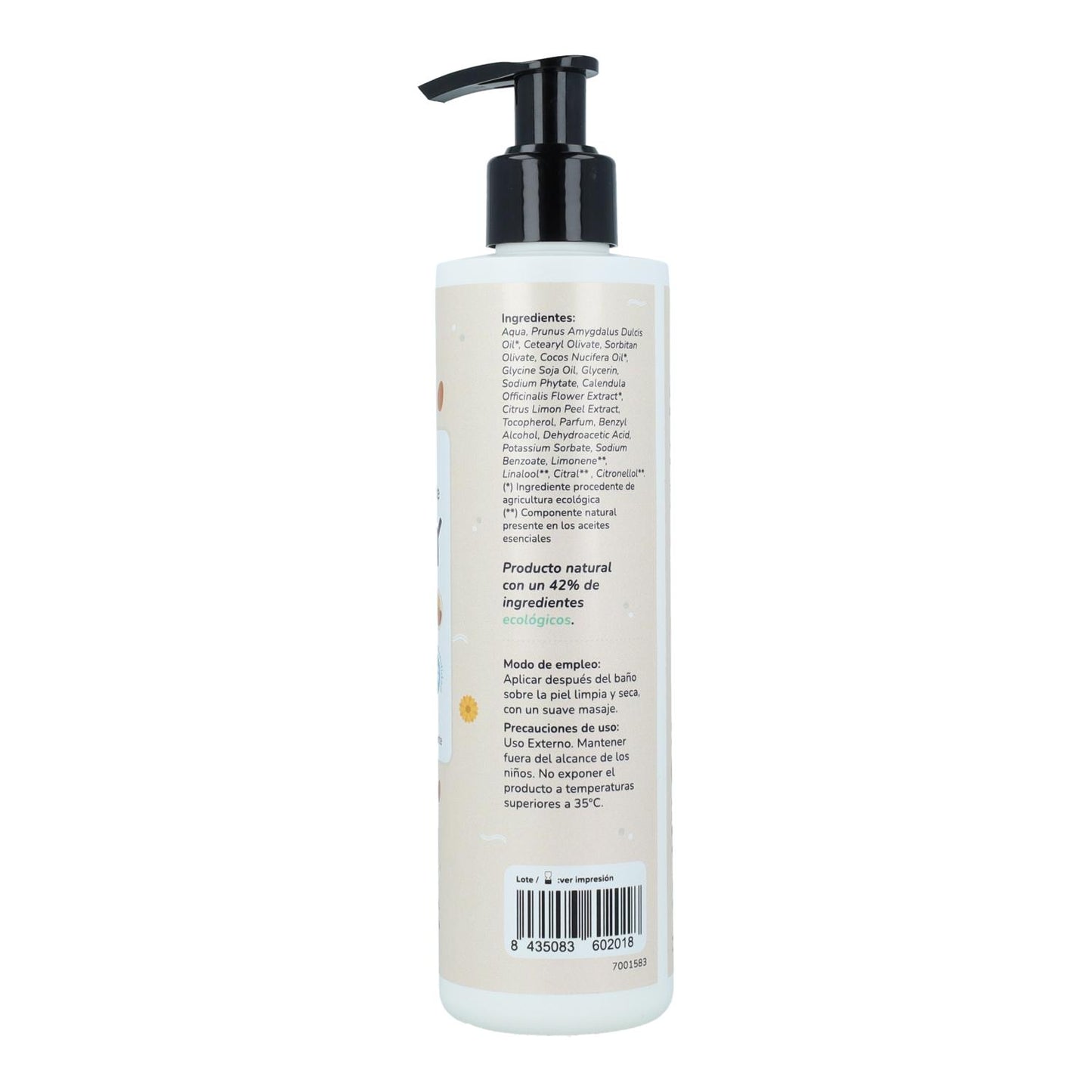 Pack Infantil Caléndula y Almendras: gel y champú + crema hidratante Planeta Huerto
