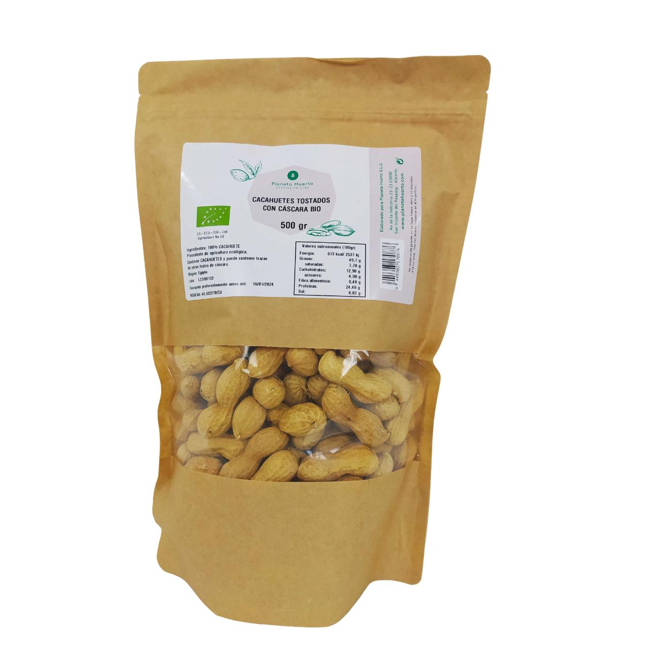 Roasted peanuts in shell ECO Planeta Huerto 500 g