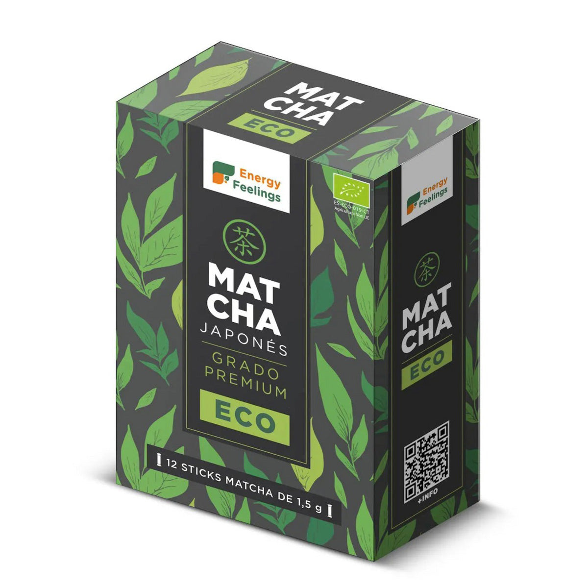 Schachtel mit 12 Sticks Matcha ECO Energy Feelings 18 g