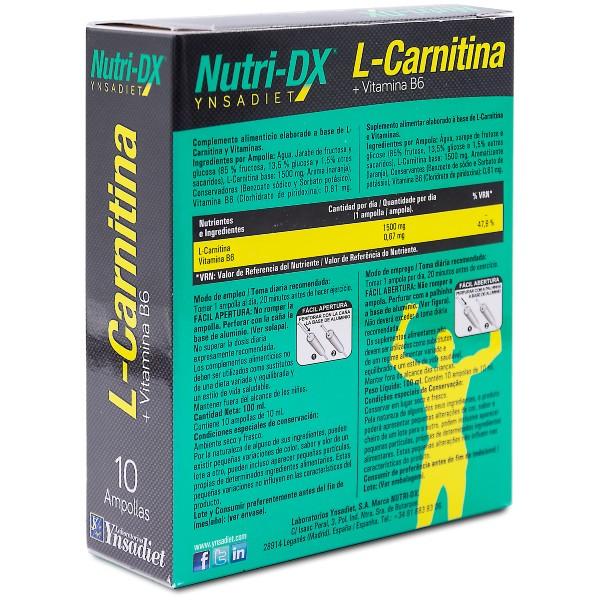 L Carnitine Nutri Dx 10 ampullen Ynsadiet