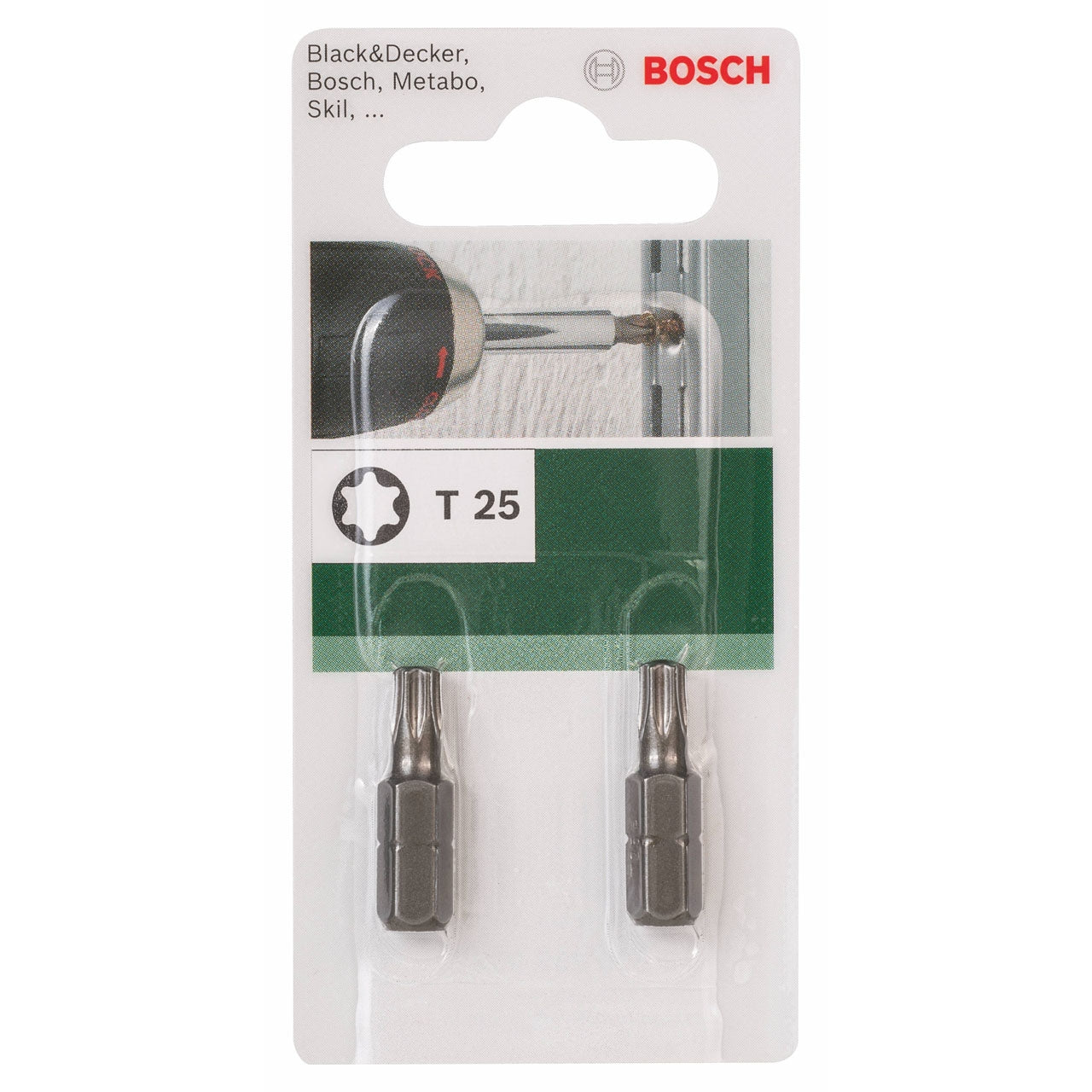 Pack of 2 Bosch Torx T 25 25 mm bits