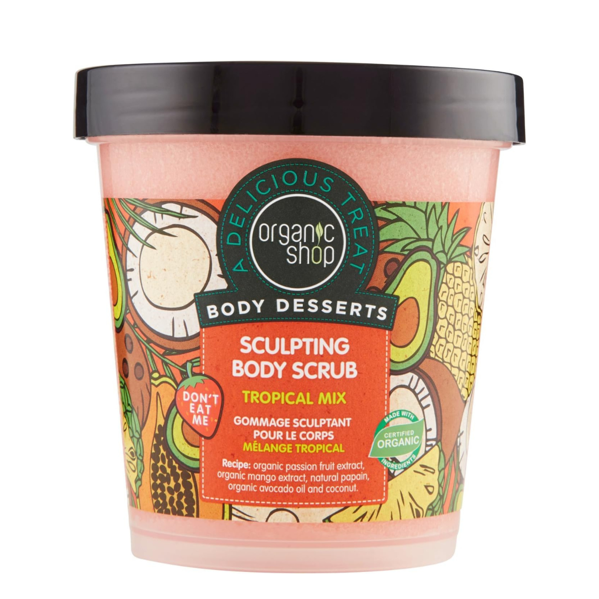 Esfoliante corpo modellante miscela tropicale Organic Shop 450 ml