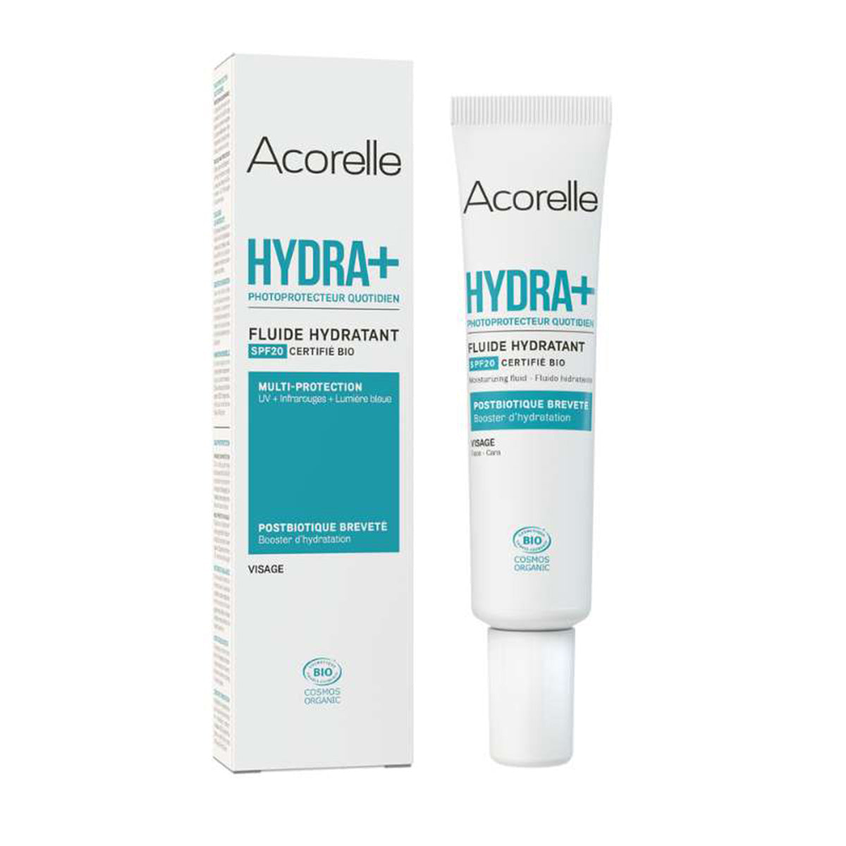 Fluido viso idratante Spf20 Hydra+, ACORELLE, 40 ml