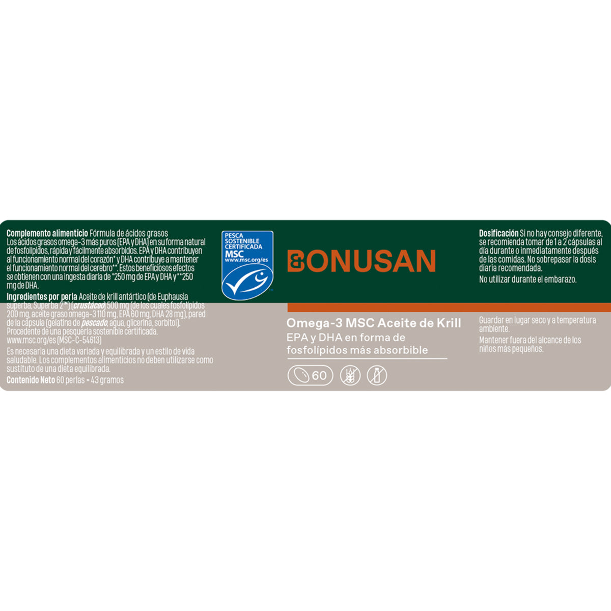 Omega-3 MSC Olio di krill Bonusan 60 capsule