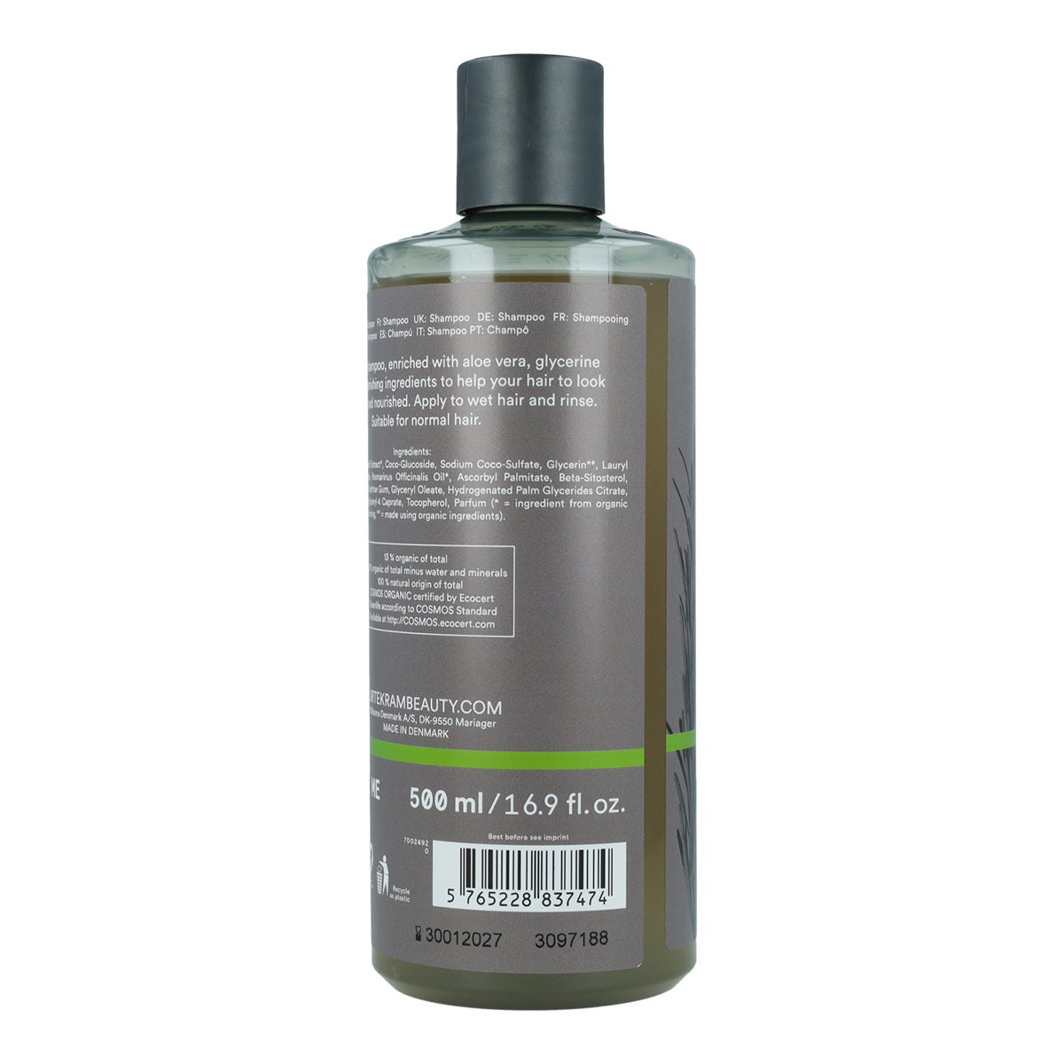 Shampooing au romarin pour cheveux fins Urtekram 500 ml