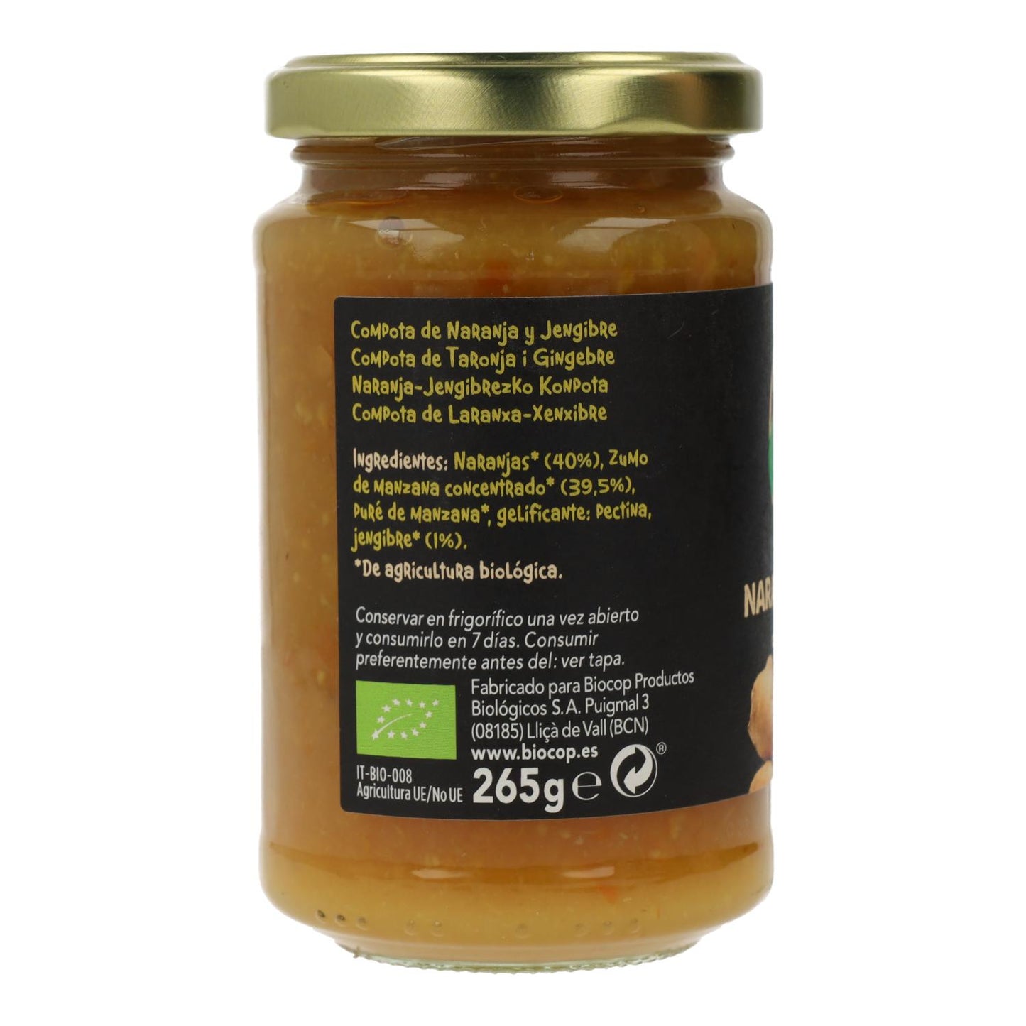 Composta di arancia e zenzero BIO Biocop, 265 g