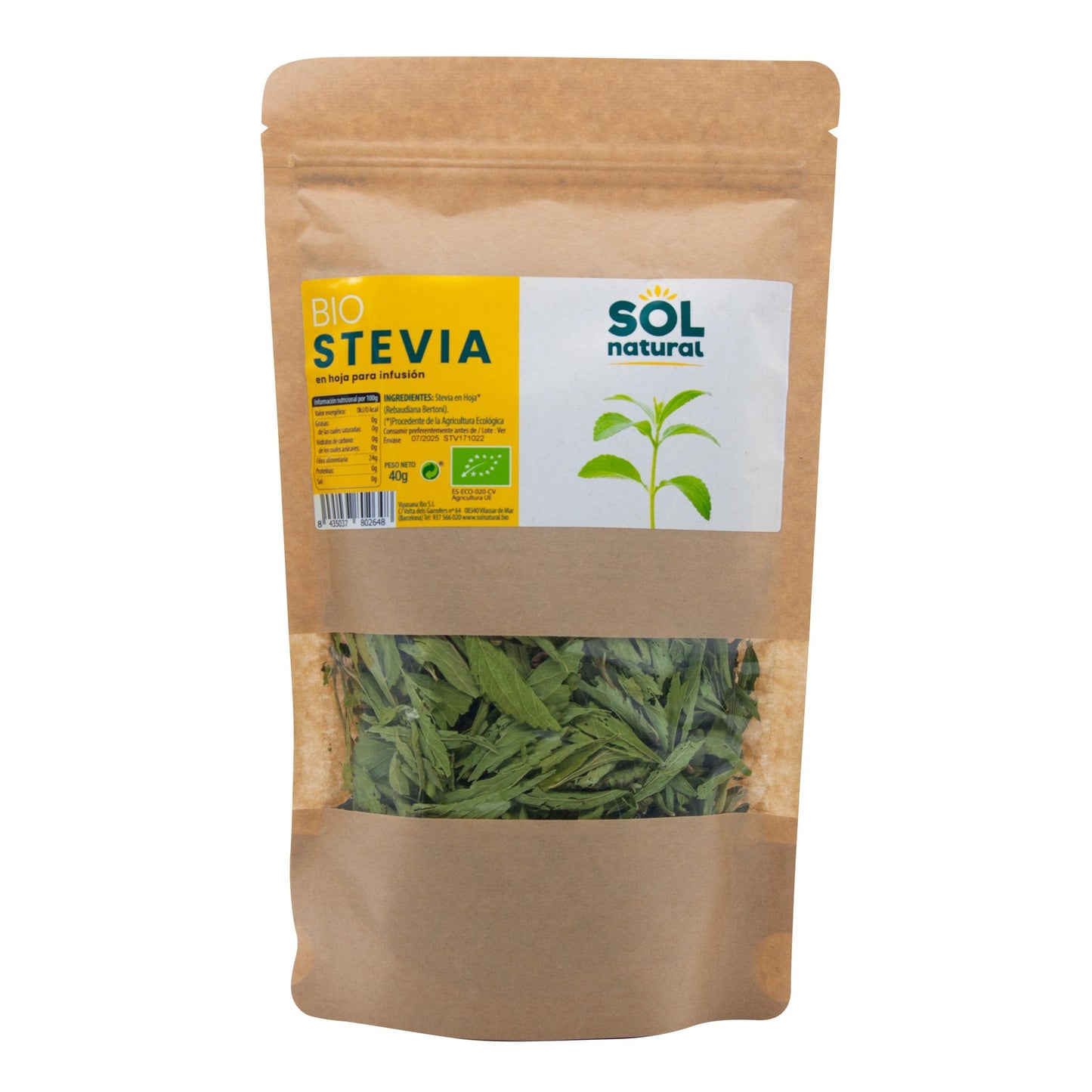 Stevia in foglie BIO Sol Natural 40 g
