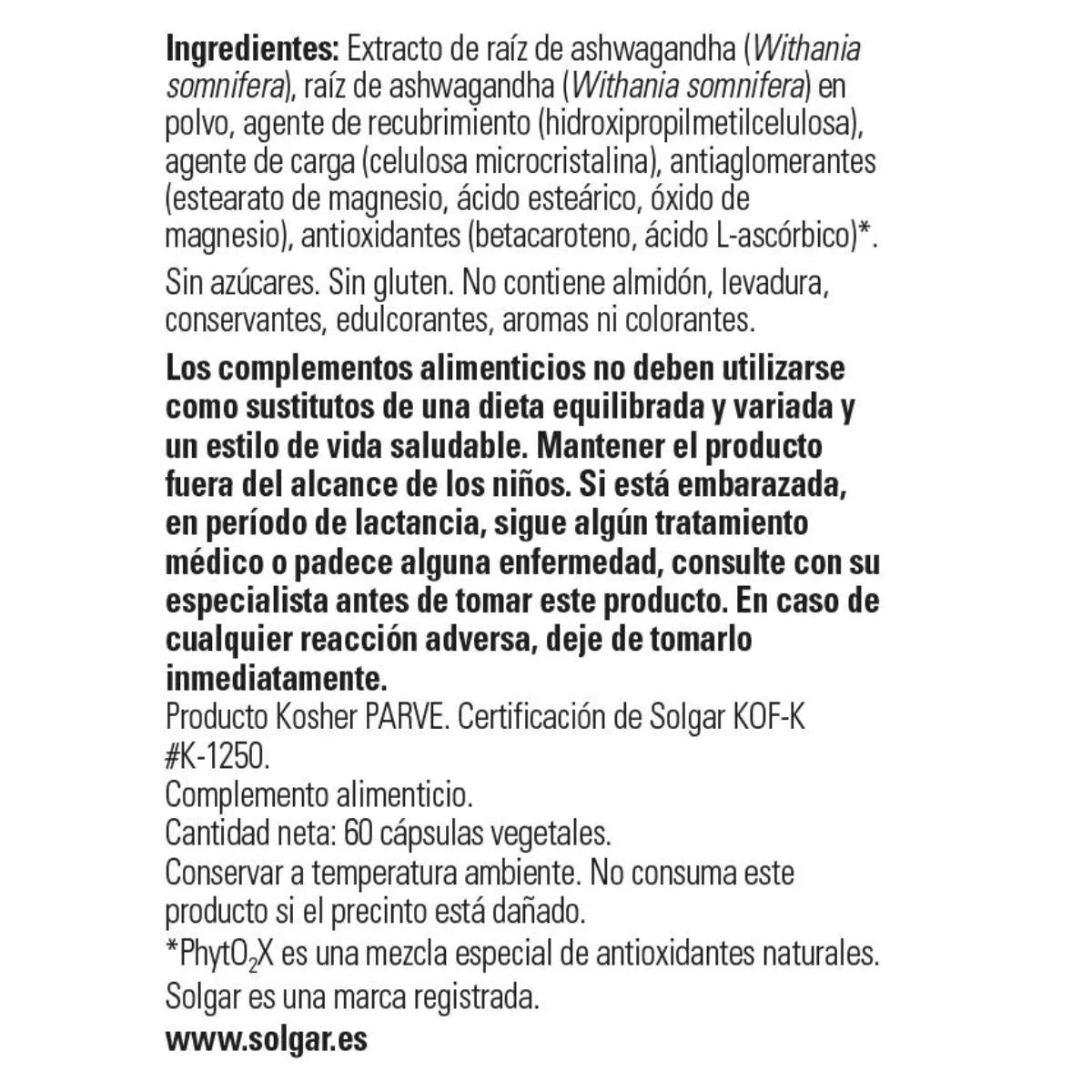 Ashwagandha, 60 pflanzliche Kapseln