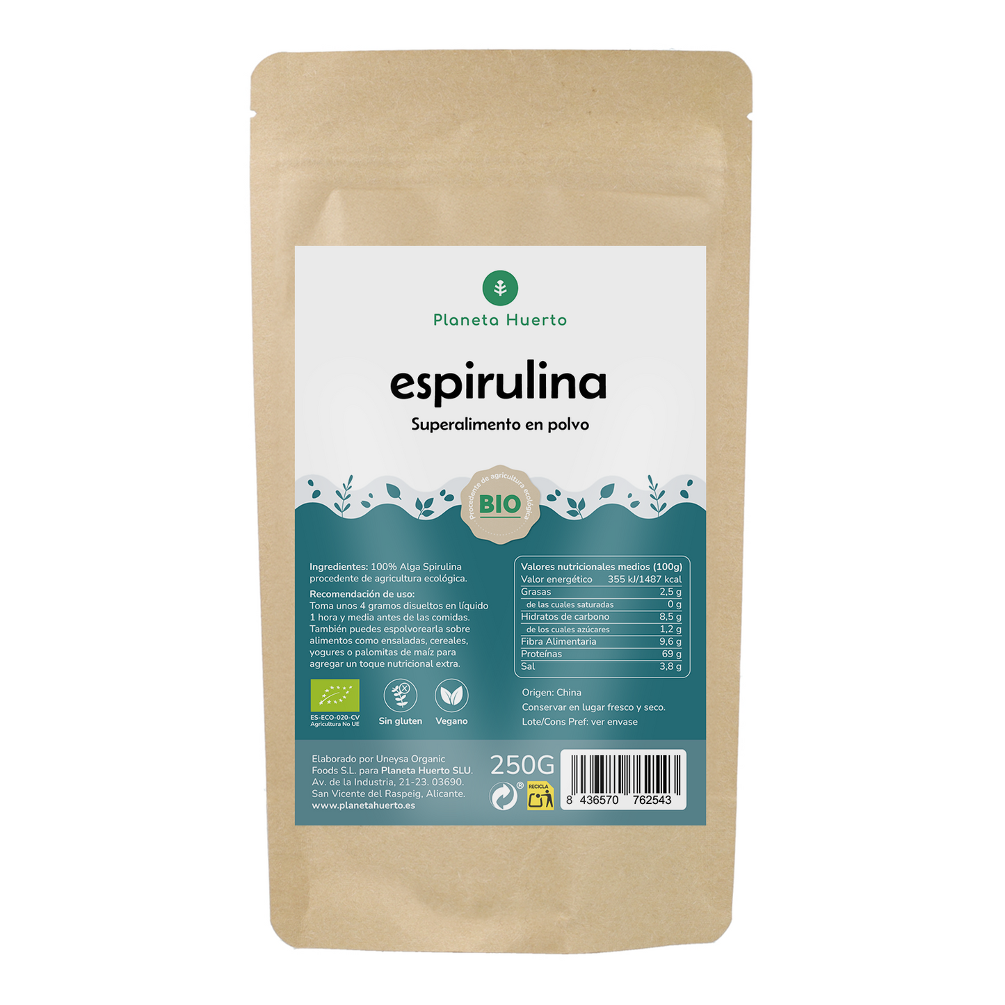 Spirulina in polvere ECO Planeta Huerto 200 g