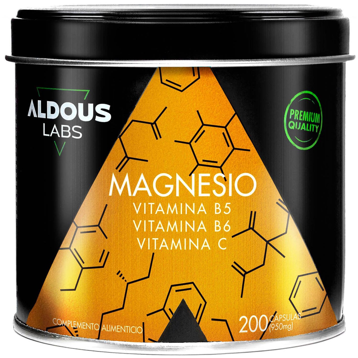 Magnez z witaminą C, B5 i B6 200 kapsułek. Aldous Labs