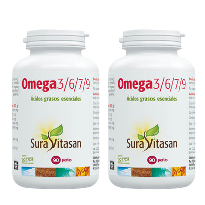 2x Omega 3/6/7/9 Pack, Sura Vitasan, 90 Softgels