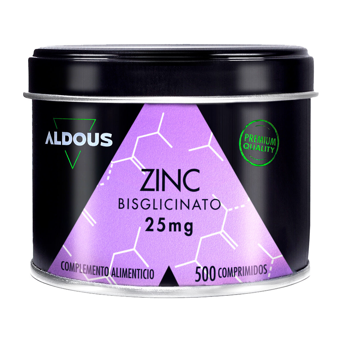 Zinc Bisglycinate 25 mg, Aldous, 500 tablets