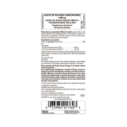 Skoncentrowany olej rybny Solgar 60 kapsułek