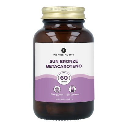 Confezione da 3 Sun bronze betacarotene Planeta Huerto 60 capsule