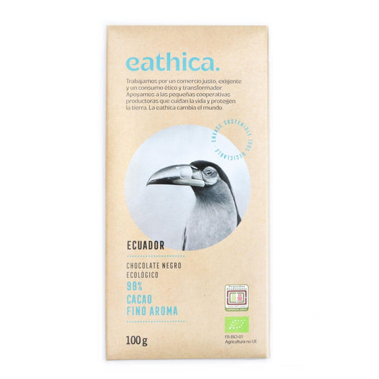 Chocolat Eathica 98 % Équateur BIO 100 g