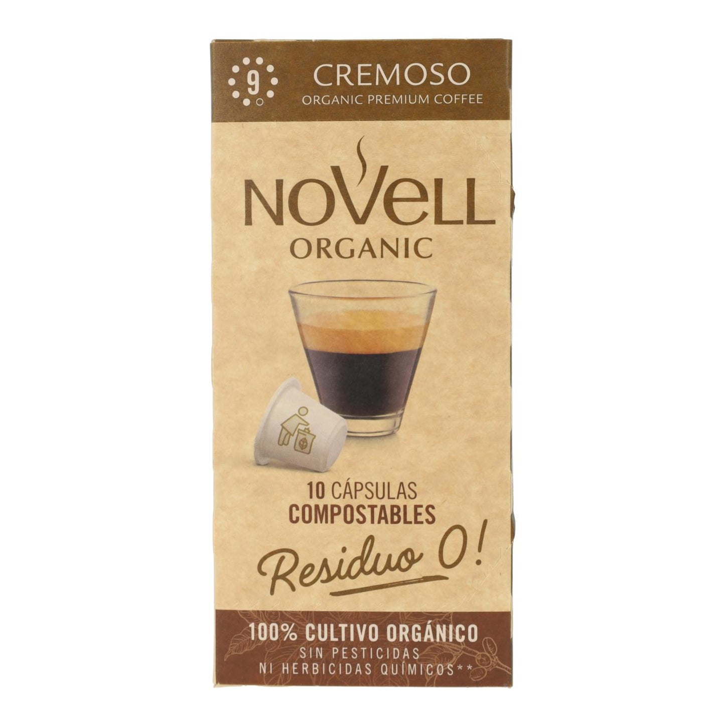 Kompostierbare Kapseln mit cremigem Kaffee für Nespresso, 10 Stück