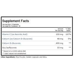 D-glucarate calcium 400 mg Solaray, 60 capsules