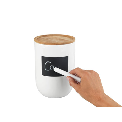 Burk med lock och skrivfält Waia 0,8 l