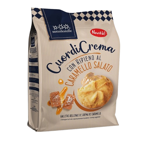 Biscuit fourré à la crème caramel salé Sottolestelle 200 g