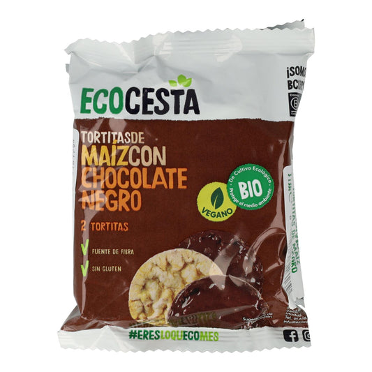 Organic Dark Chocolate Corn Cakes Pack of 3 Ecocesta 99 g