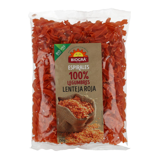 Biogra BIO red lentil spirals, 250 g