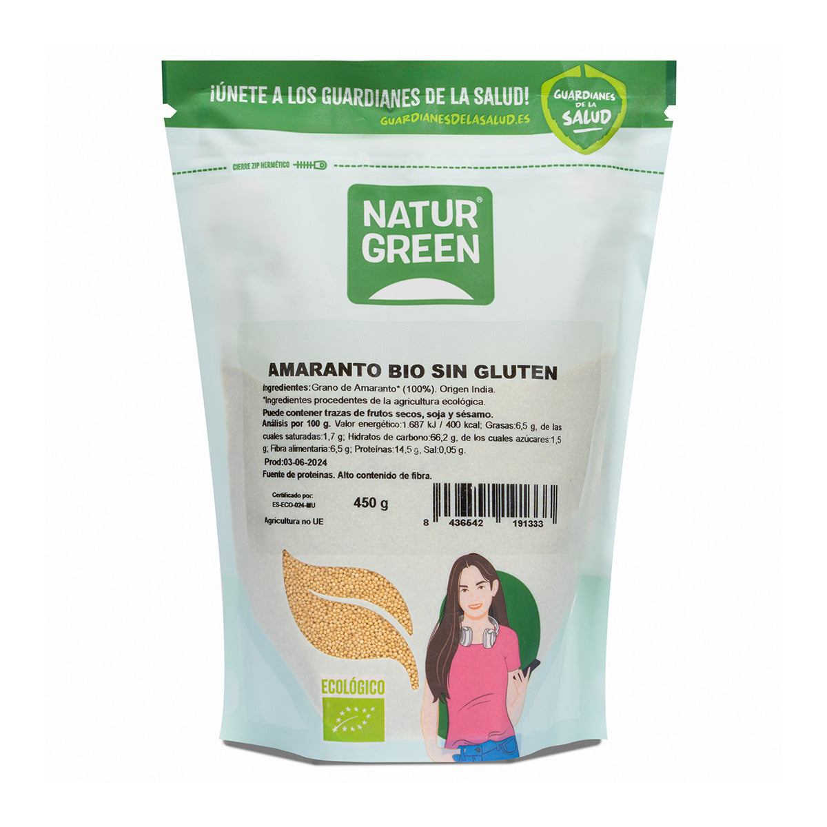 Amarante bio sans gluten NaturGreen 450 g