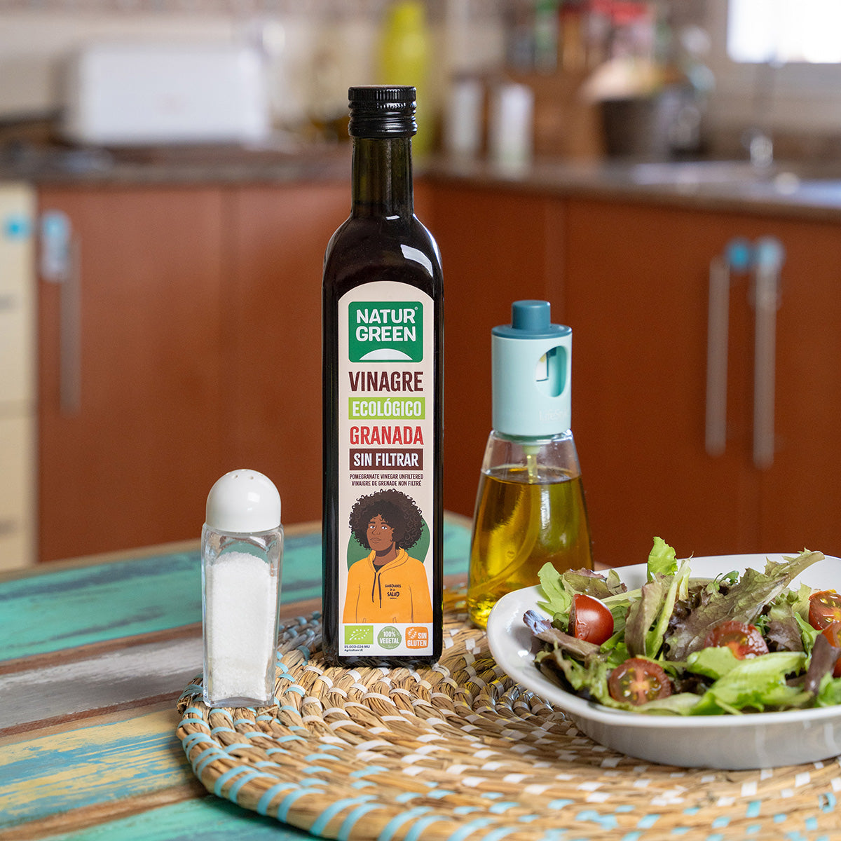 Ongefilterde biologische granaatappelazijn NaturGreen 500 ml