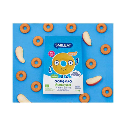 Confezione da 2 biscotti ECO per bambini al farro e mela Smileat, 220 g