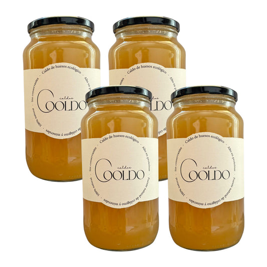 Bouillon d'os Cooldo, lot de 4 bouteilles de 870 ml