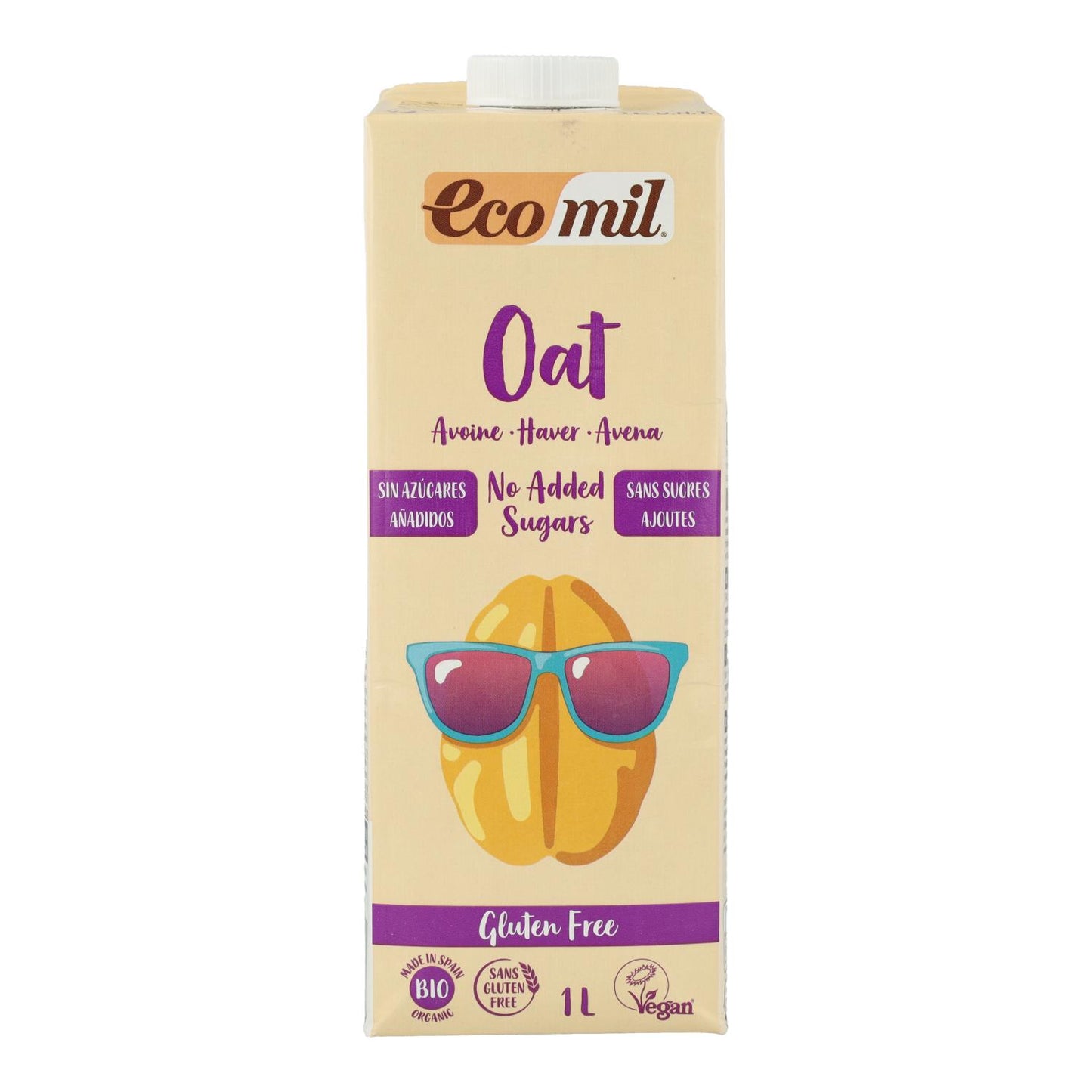 6-pack Ecomil glutenfri ekologisk havredryck 1 l