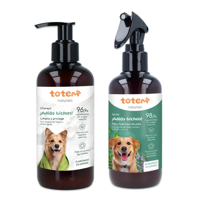Repellent-Set für Hunde Shampoo  + Spray Totem Naturals