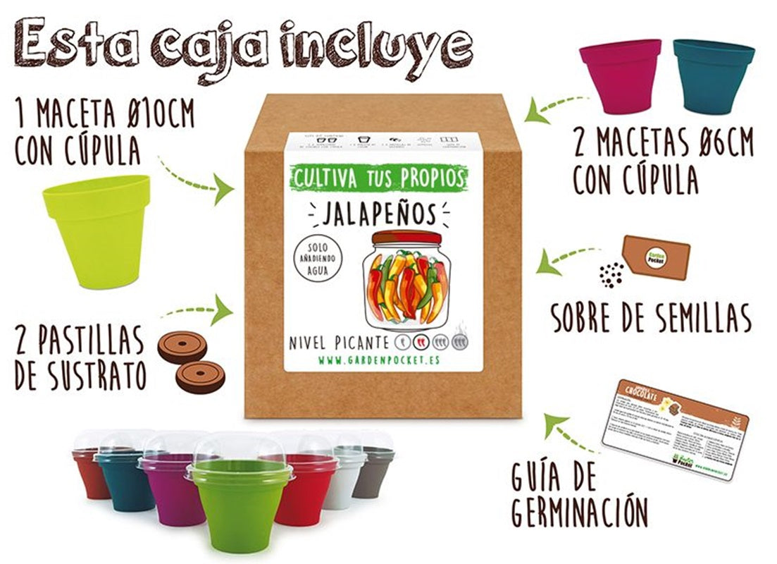 Germogli Pocket da coltivare "Jalapeños" Garden Pocket