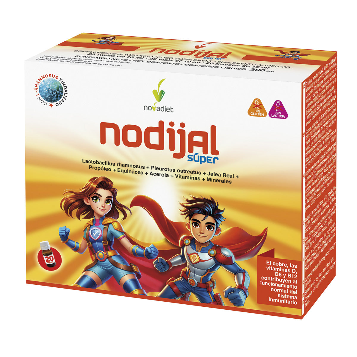 NodiJal Super Gelée pour enfants Novadiet, 20 flacons
