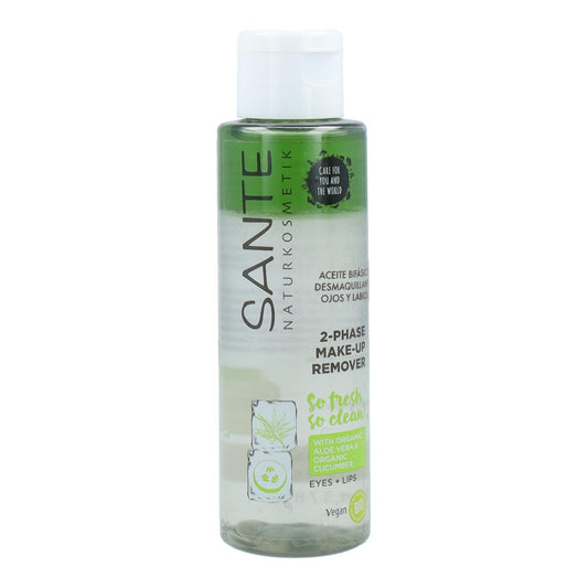 Huile démaquillante biphasée pour les yeux et les lèvres Sante 110 ml