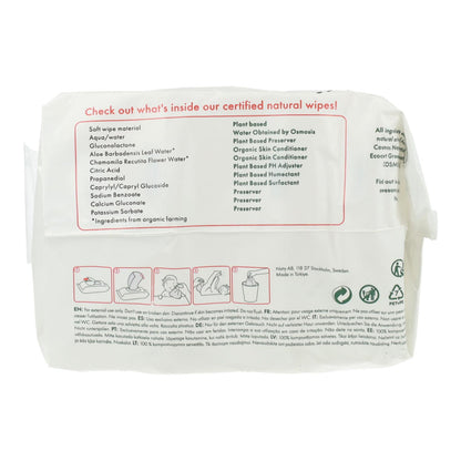 Confezione da 3 salviettine compostabili Naty  3x56 pz