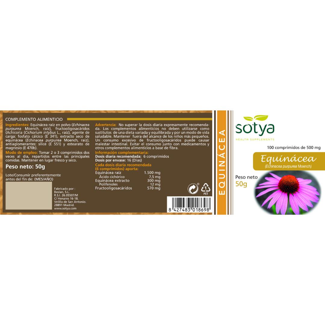 Echinacea 500 mg Sotya, 100 tabletten