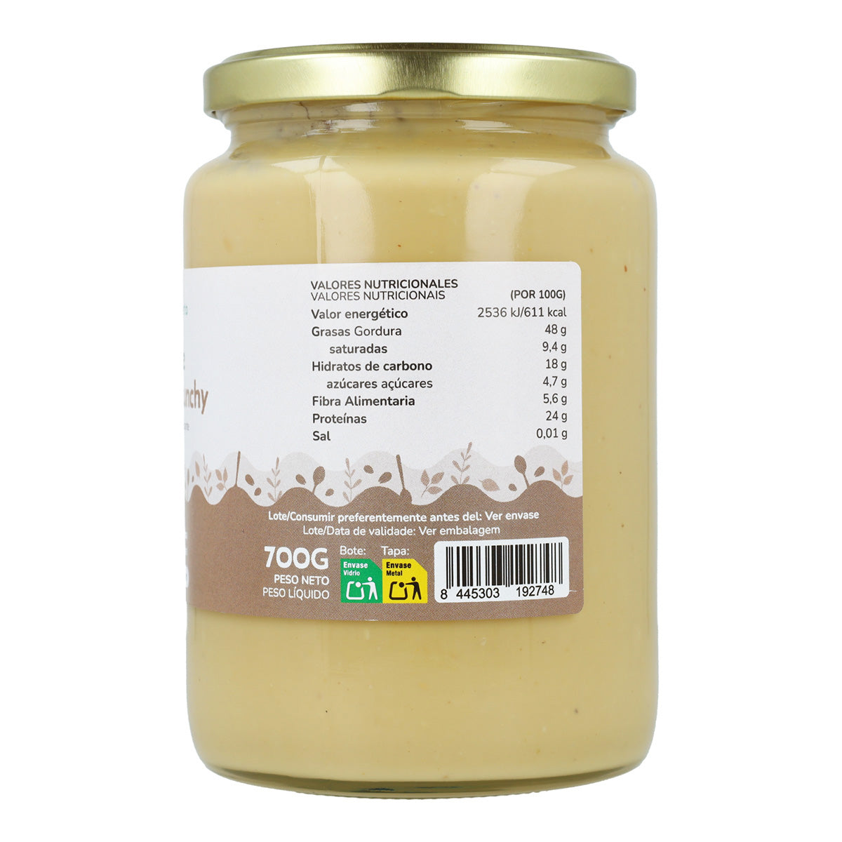 Krem z orzechów ziemnych Crunchy ECO Planeta Huerto 700 g