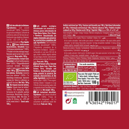 Biocoffee Instantkoffie Decafeïne Bio Premium NaturGreen 100 g