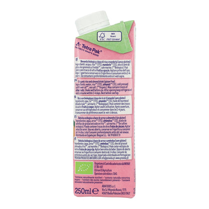 Pak van 24 stuks Biologische rijst- en amandeldrank Isola BIO 250 ml