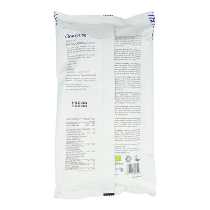 Paquet de 5 sachets de snacks BIO d'algues nori grillées BIO Clearspring 4 g