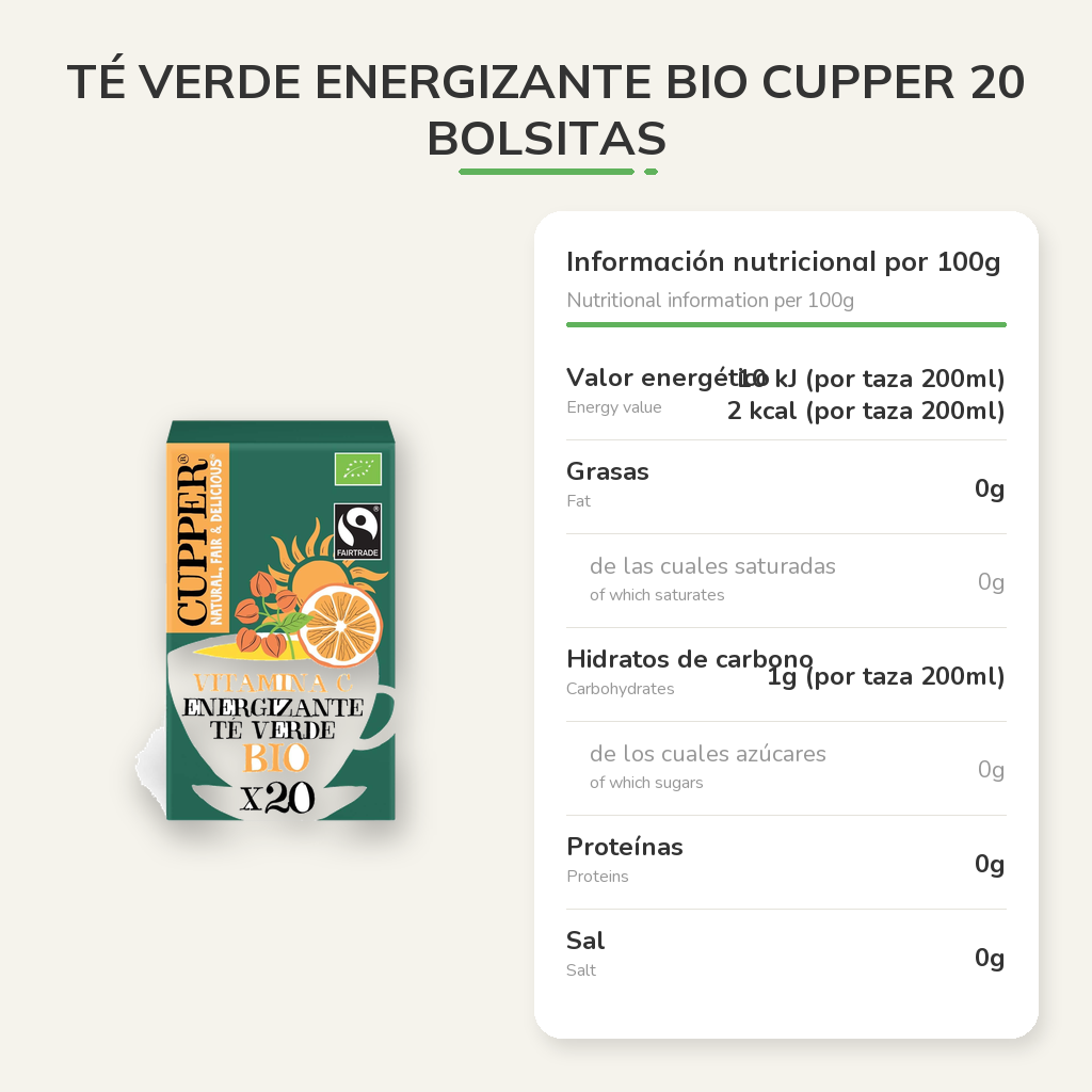 Información nutricional