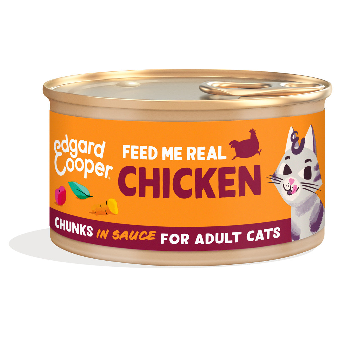 Nourriture humide pour chats en sauce Morceaux de poulet Edgard & Cooper 85 g