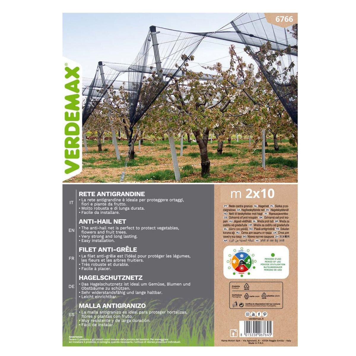 Hagelskyddsnät Verdemax 2 x 20 m