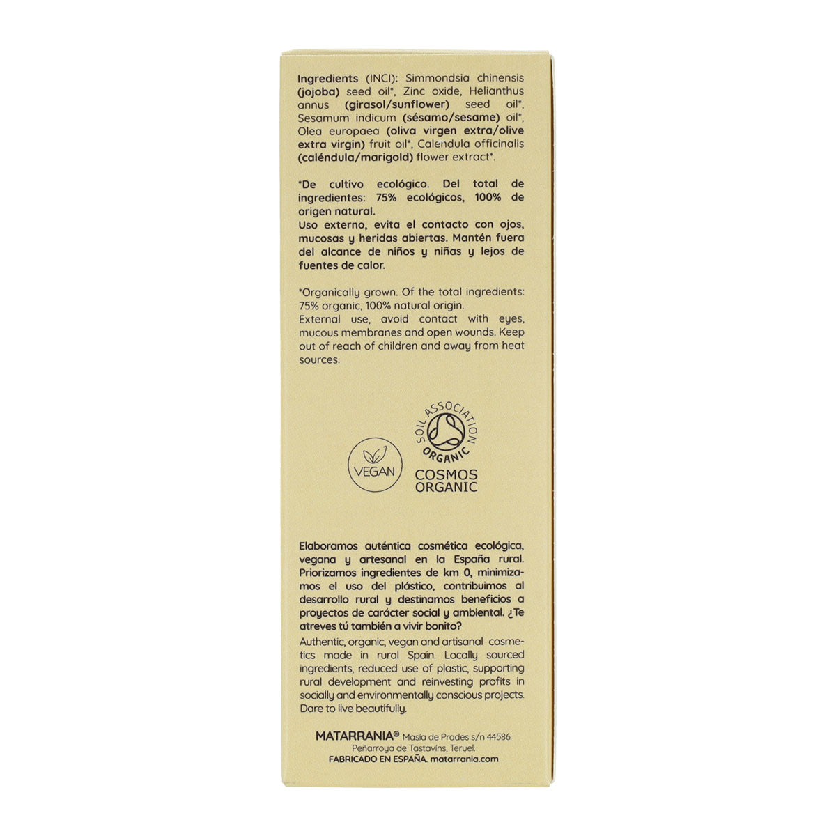 Płynny filtr przeciwsłoneczny 30 SPF BIO Matarrania 100 ml