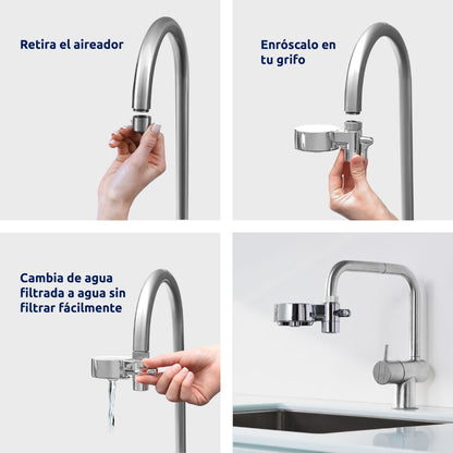 Wasserfilter für Wasserhahn EcoPro Chrome Compact Tappwater