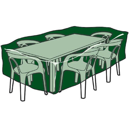 Housse rectangulaire pour tables et chaises en polyester 225 x 143 x 90 cm