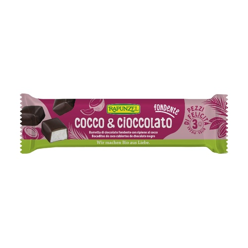 Barretta al cocco e cioccolato fondente Rapunzel 50 g