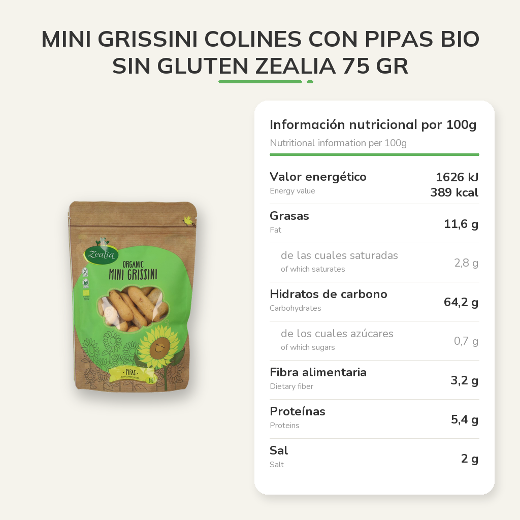 Información nutricional