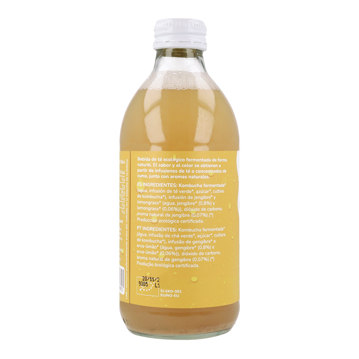 Kombucha ECO Imbir i trawa cytrynowa Planeta Huerto 330 ml