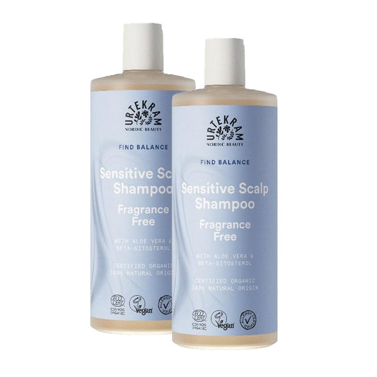 Zestaw 2x bezzapachowy szampon Urtekram 500 ml